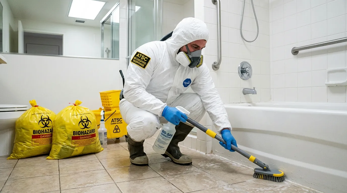 Decontamination equipment deployed for Blood Cleanup in Topanga